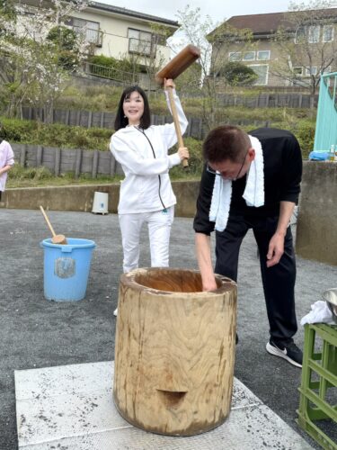 桜満開！春のもちつきで次世代育成、地域活性化！(2026.4.5)